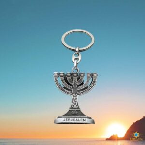 Llavero Menorá de Jerusalén