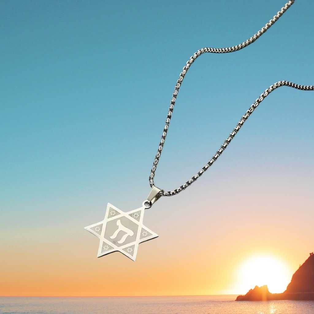 Collar Unisex varon y dama con letra Shin - Imagen 3