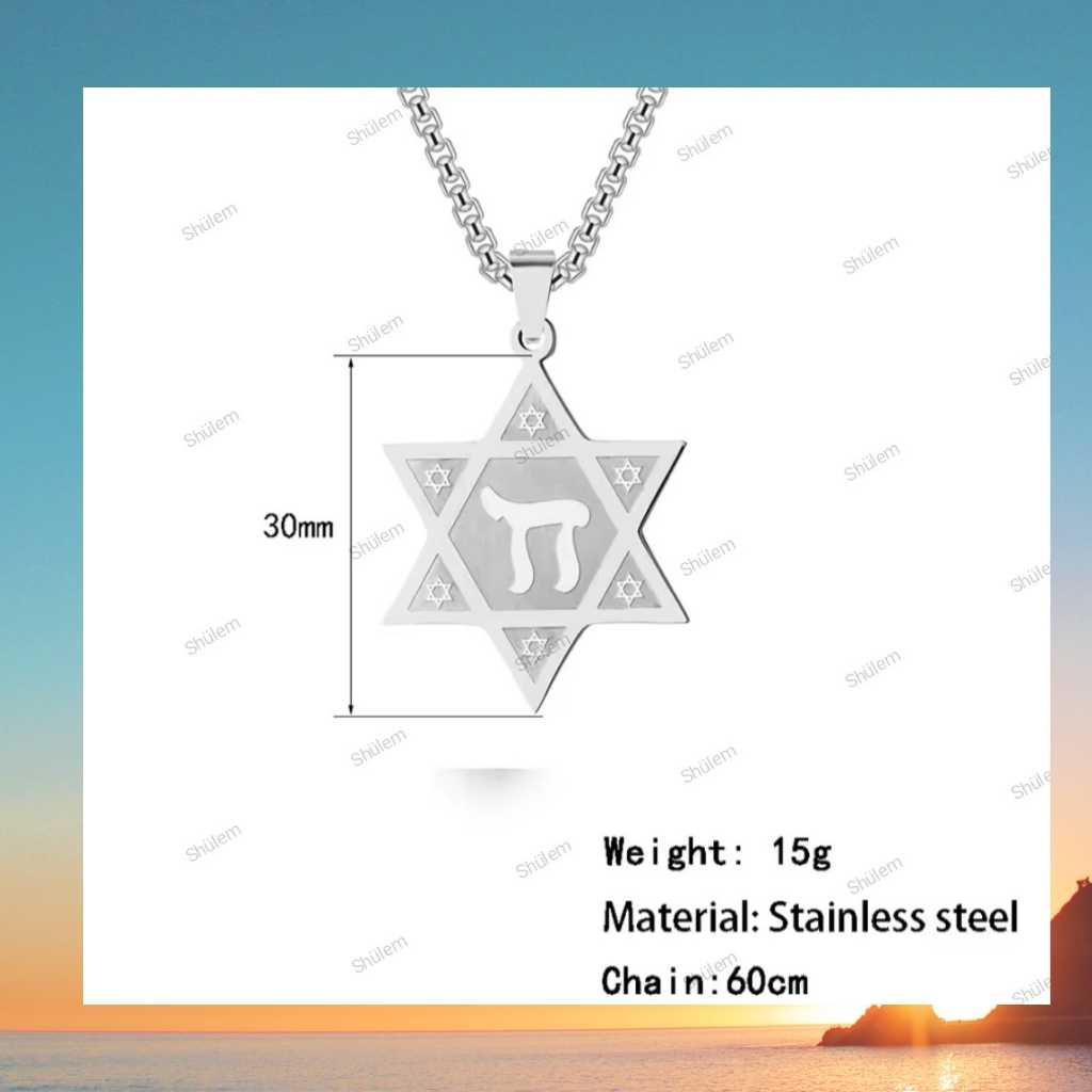 Collar Unisex varon y dama con letra Shin - Imagen 4