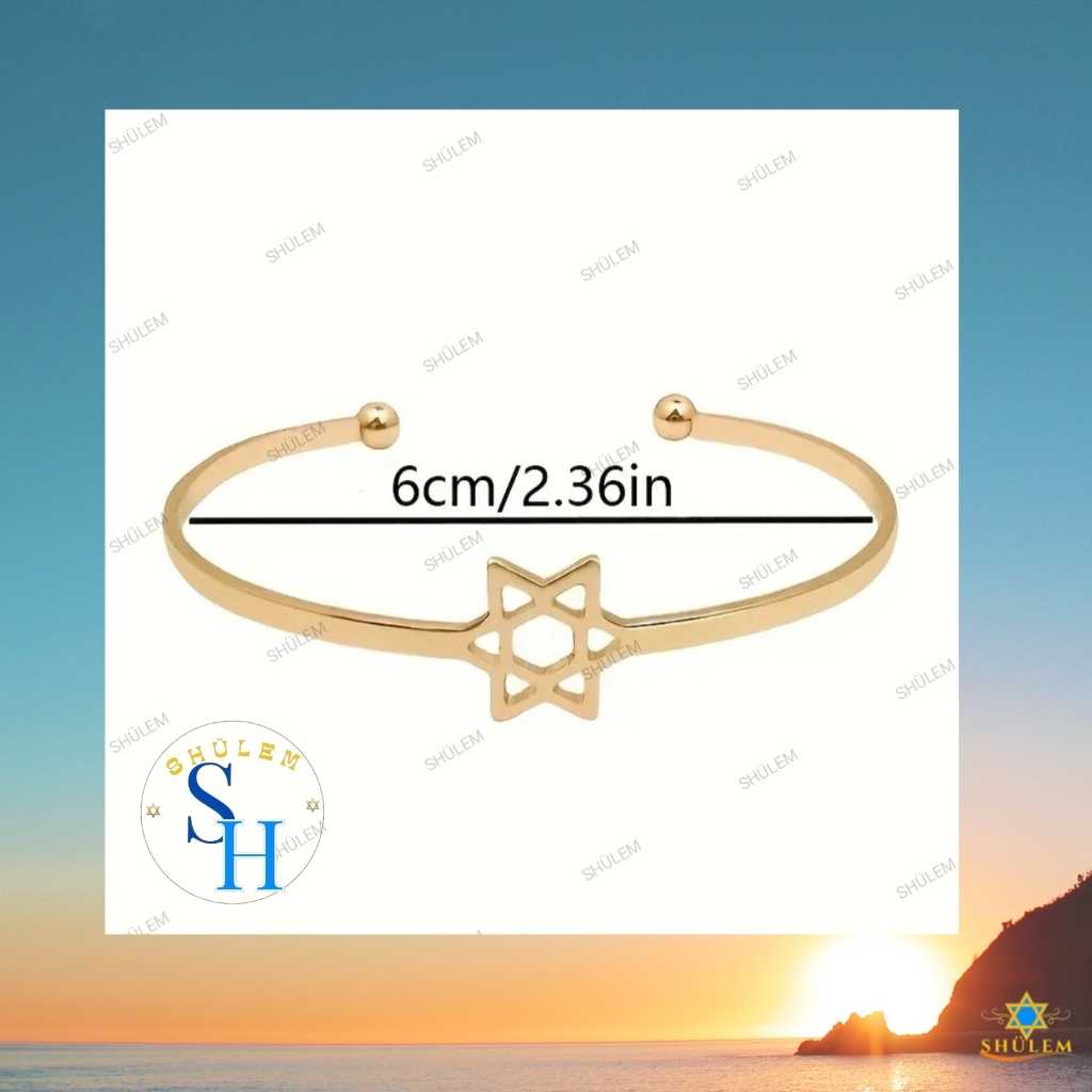 Pulsera Circular Dama Estrella de David - Imagen 3