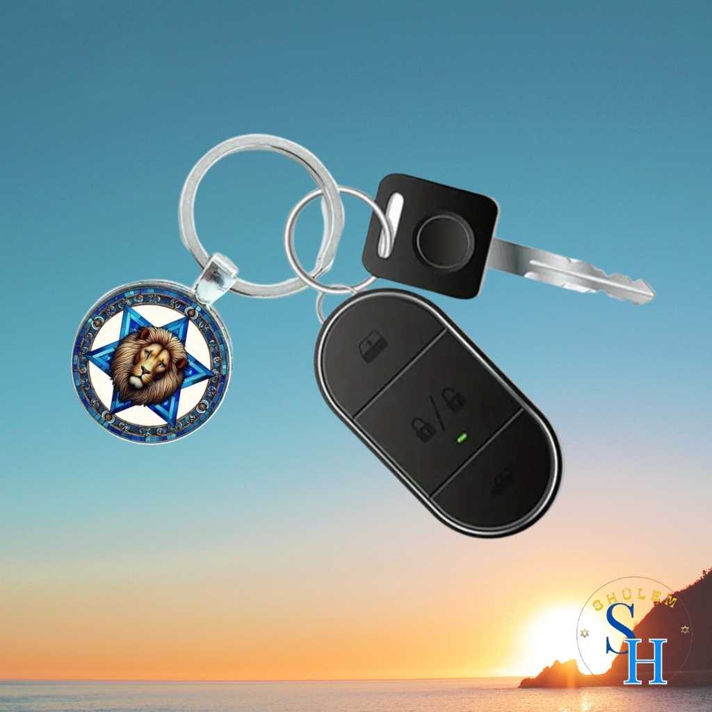 Llavero León de Judah con base de vidrio - Imagen 3