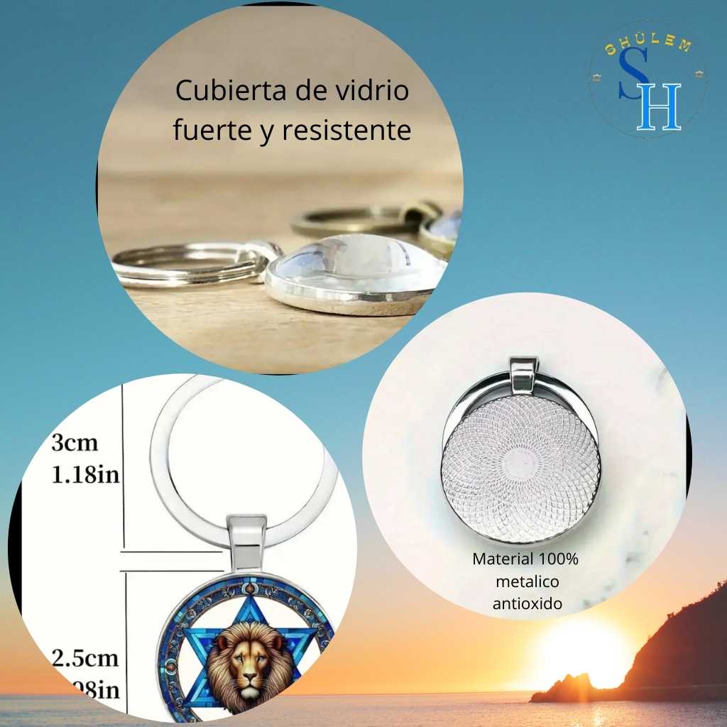 Llavero León de Judah con base de vidrio - Imagen 4