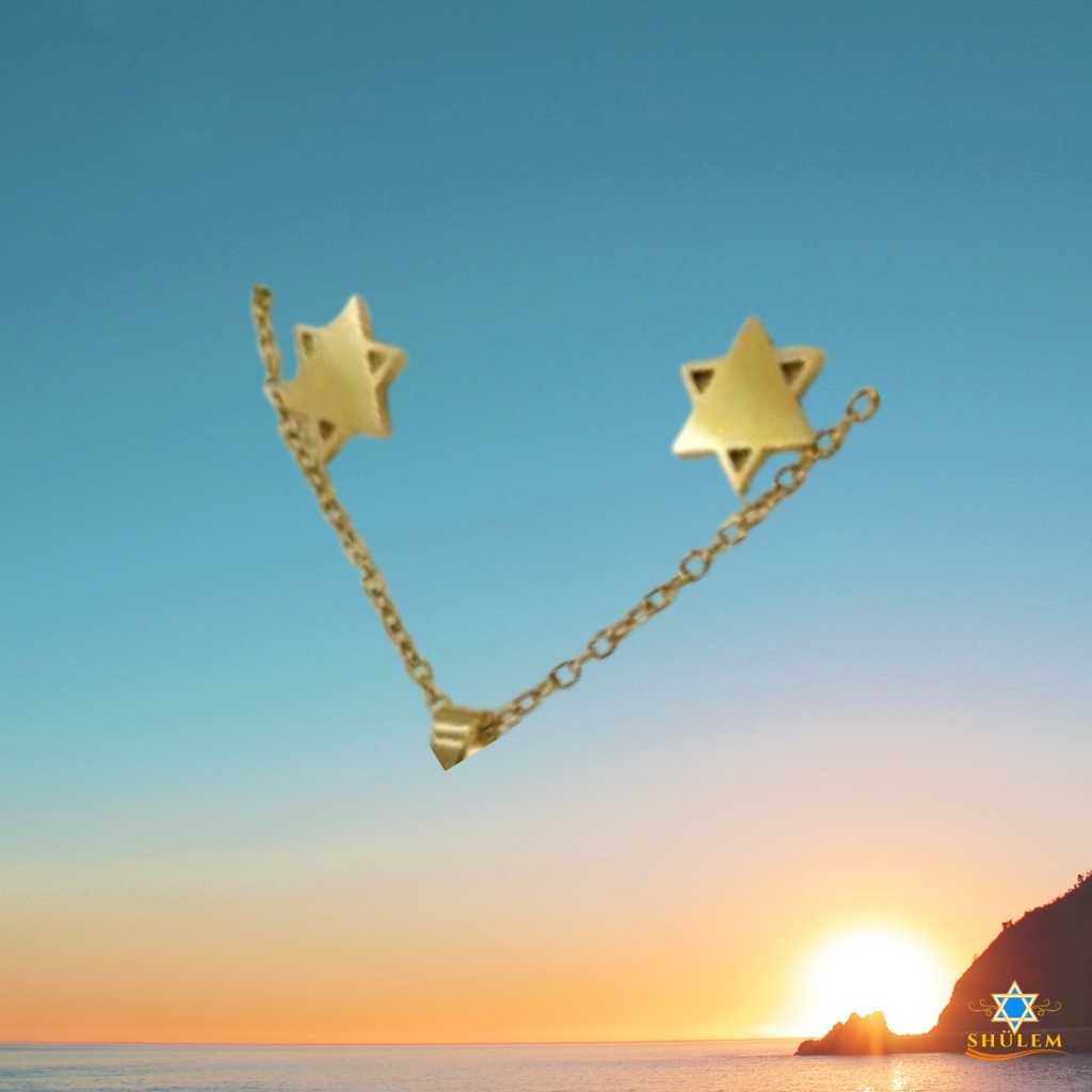 Conjunto collar y aros Estrella David