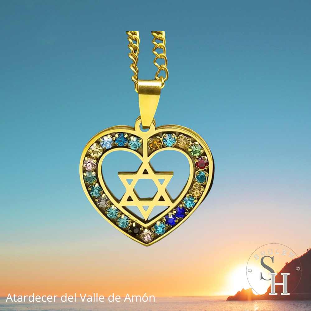 Colgante premium Collar Ahav con Estrella de David