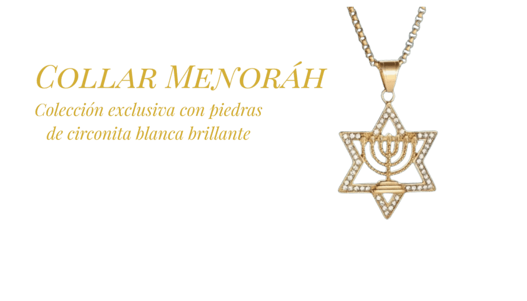 Colección Premium Collar Menorah encendida